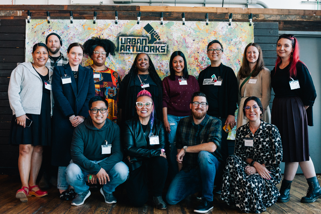Kimfer along with other Urban ArtWork board members at Brush and Brunch in 2023.